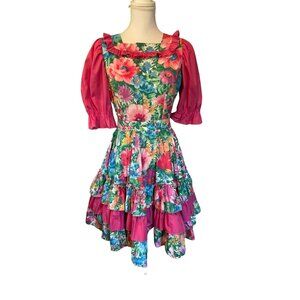 Vintage Handmade Dress and Belt Womens S? Used Floral